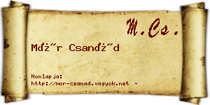 Mór Csanád névjegykártya